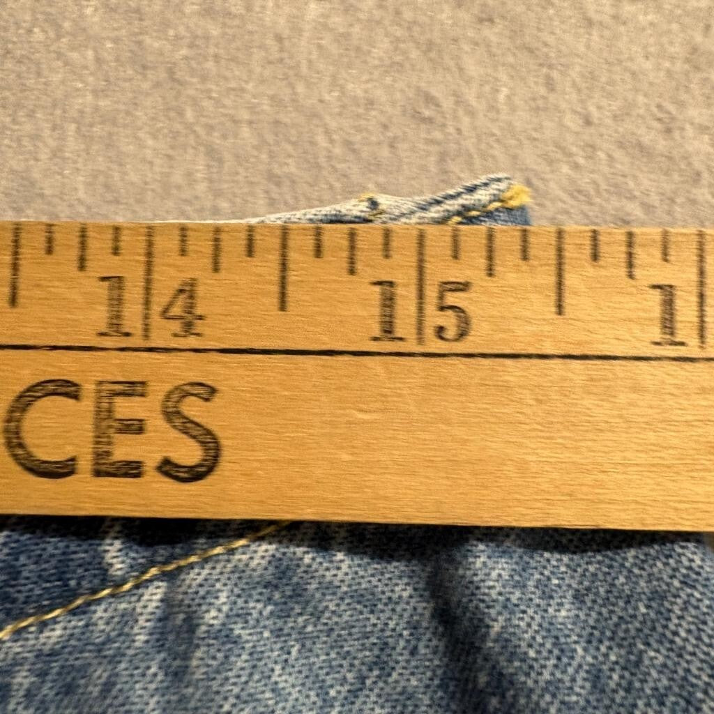Cherokee Vintage Womens Blue Denim Crop Capri Jeans Size 12 High Rise 100%