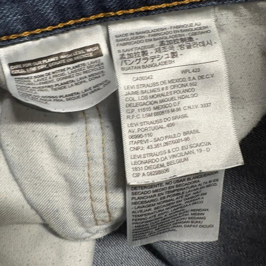 Levi's 514 Straight Fit Jeans Mens 36x30 Blue Denim Cotton Pants