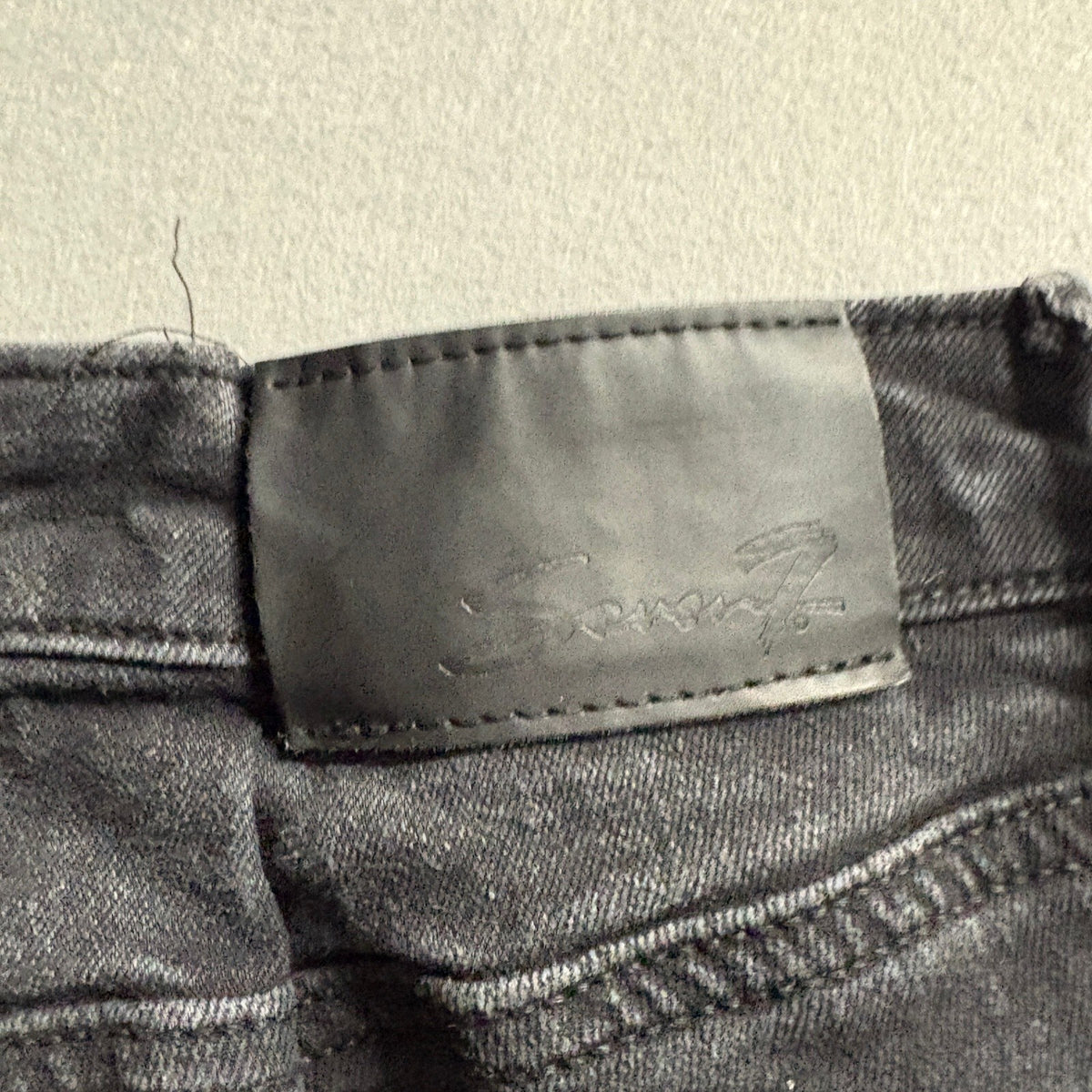 Seven7 Slim Flare Jeans Womens Size 12 Black Denim Stretch High Rise