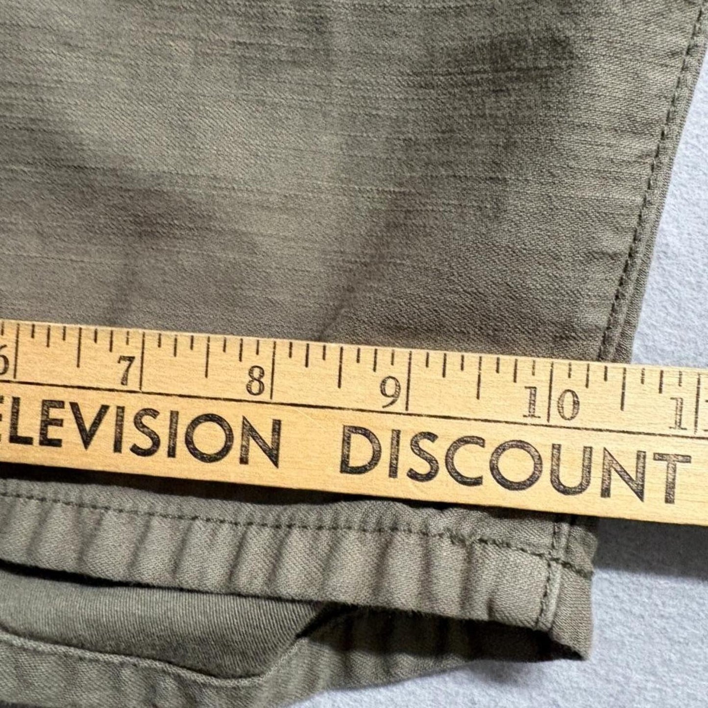 Rag & Bone New York Mens Chino Shorts Size 36 Army Green Cotton Flat Front
