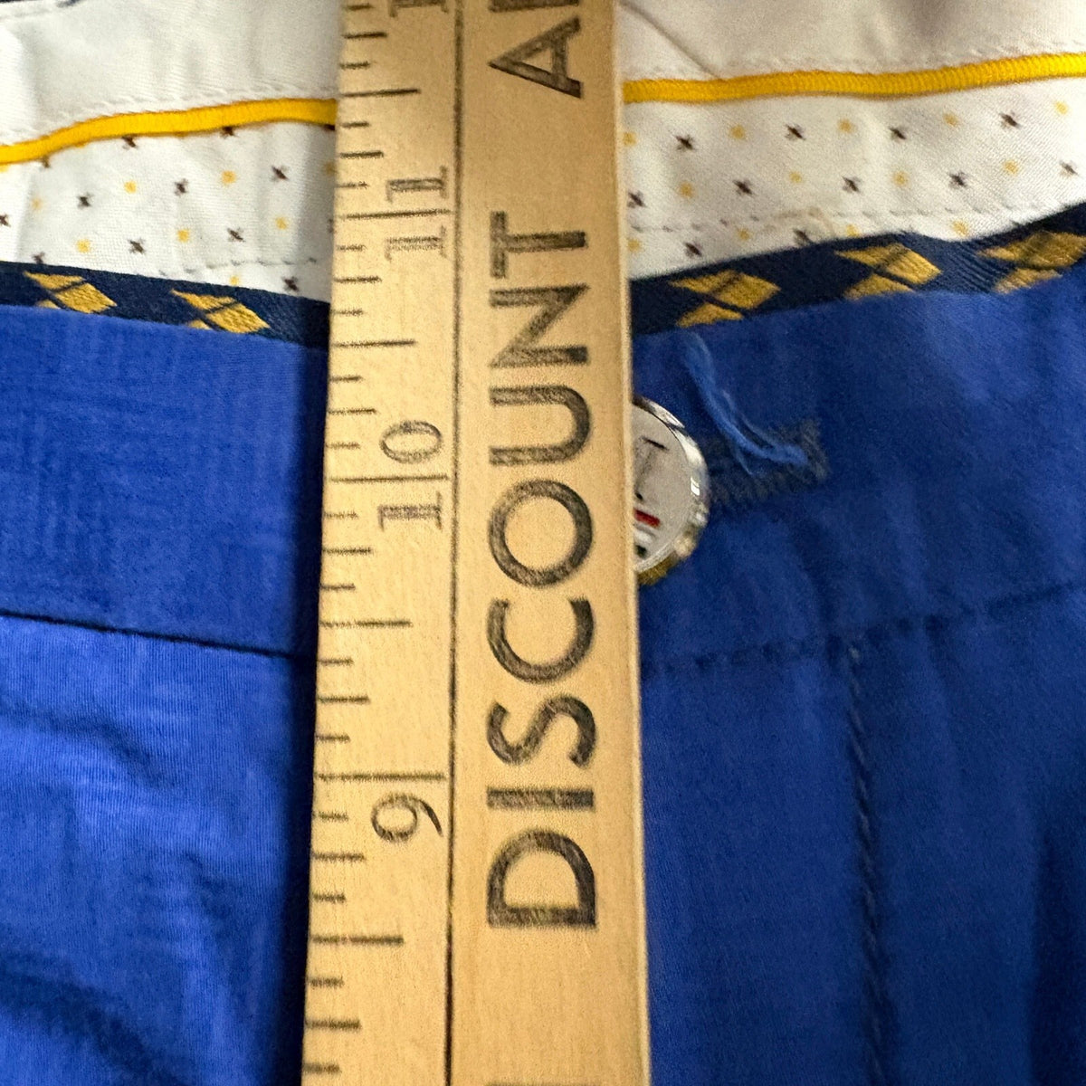 Moderno Womens Pants Size 36 Blue Cotton Blend Flat Front Chino Trousers