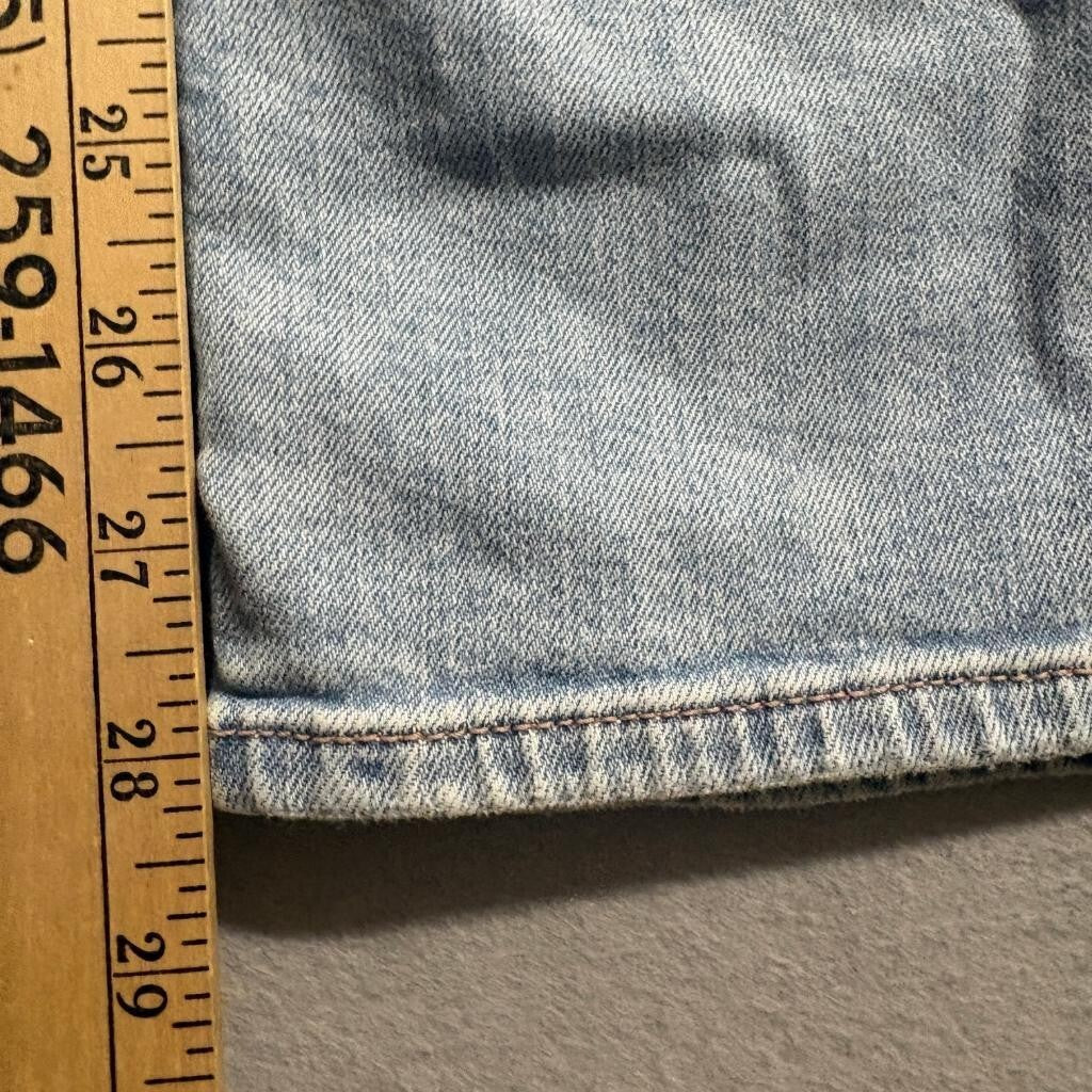 American Eagle Distressed Wide Leg Jeans Womens Size 4 Light Wash Stretch Denim