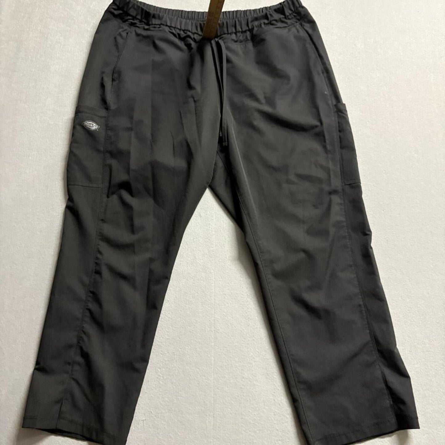Dickies Dynamix Scrub Pants Womens XL Petite Black Cargo Drawstring DK130P