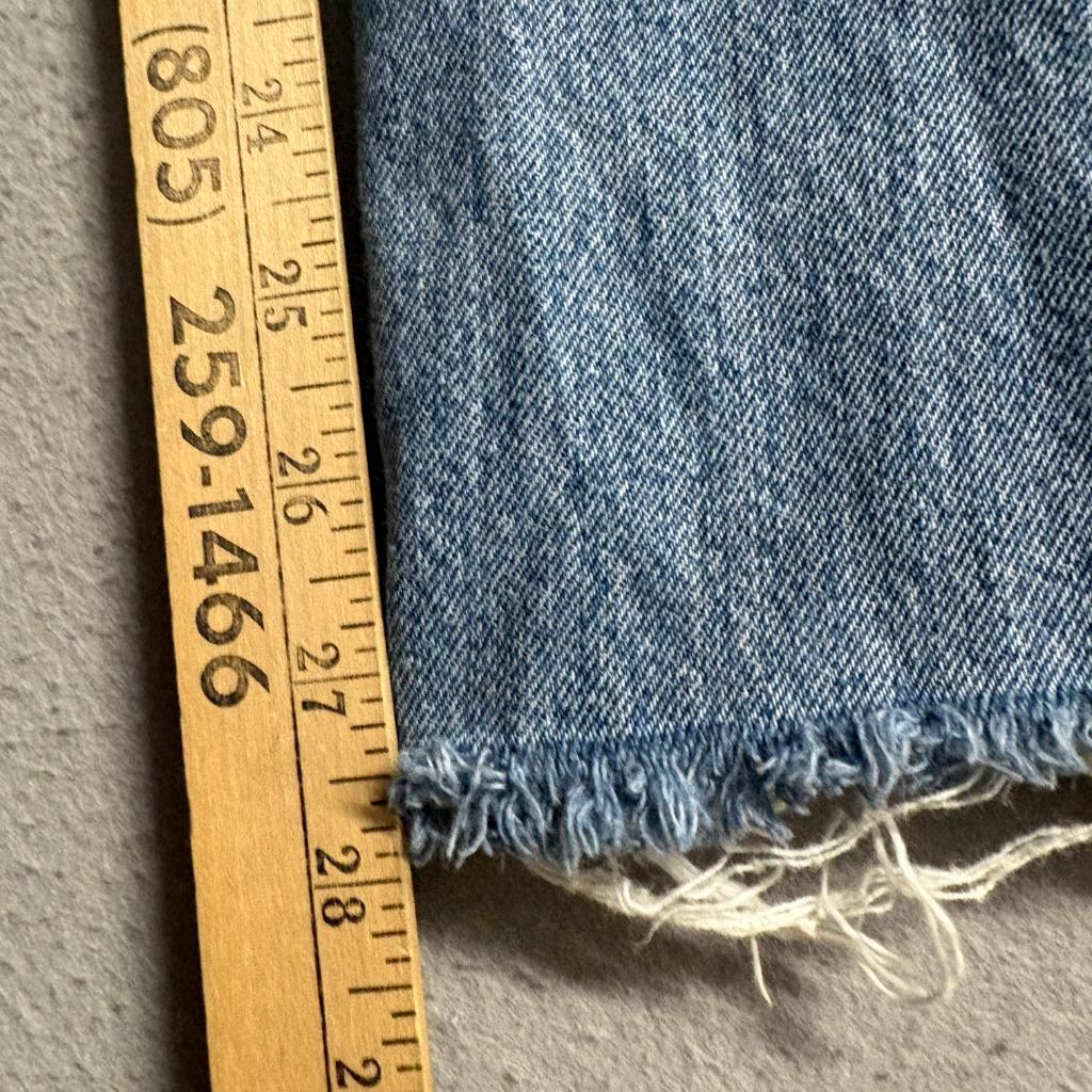 Levi's 501 Original Fit Jeans Mens 30x30 Blue Denim Button Fly Cut Off Hem