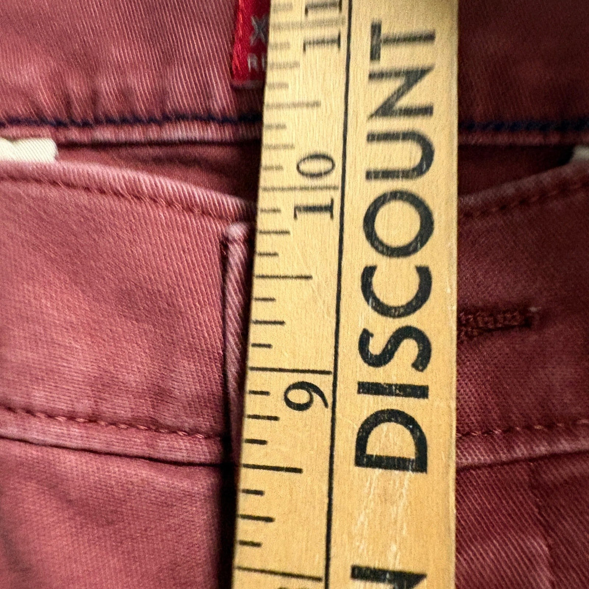 Levis XX Chino Relaxed Taper Pants Mens 32x29 Red Burgundy Cotton Stretch