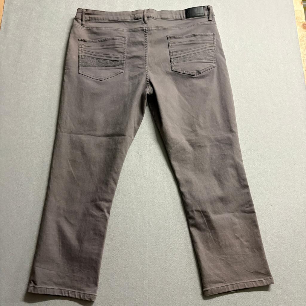 Fried Denim Mens Jeans 42x30 Gray Stretch Slim Straight Casual Pants