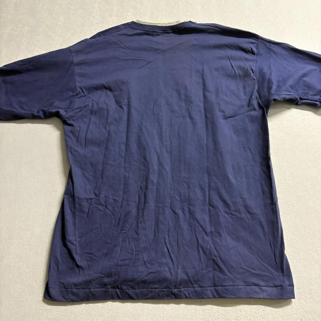Vintage Pro Spirit Blank T-Shirt Mens XL Blue Single Stitch Made in USA Cotton