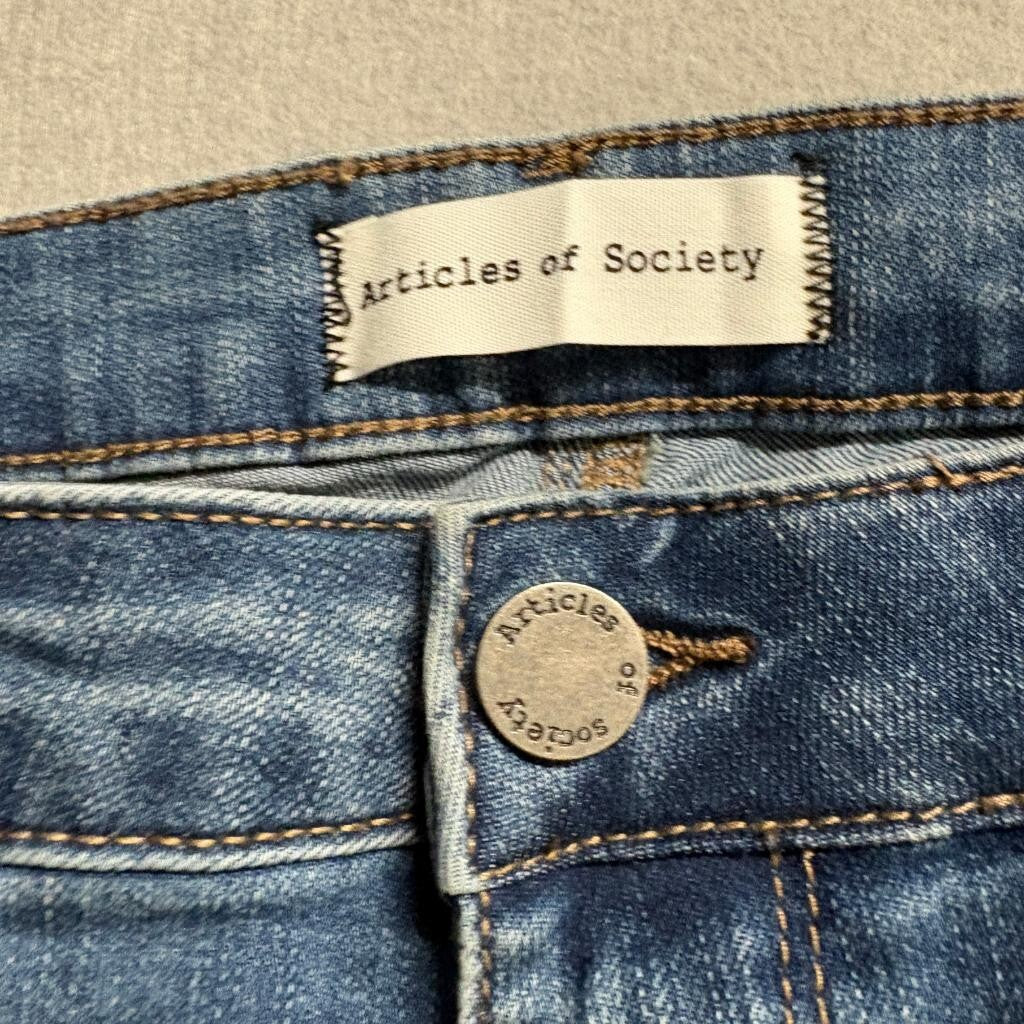 Articles of Society Distressed Skinny Jeans Womens Size 30 Blue Denim Stretch