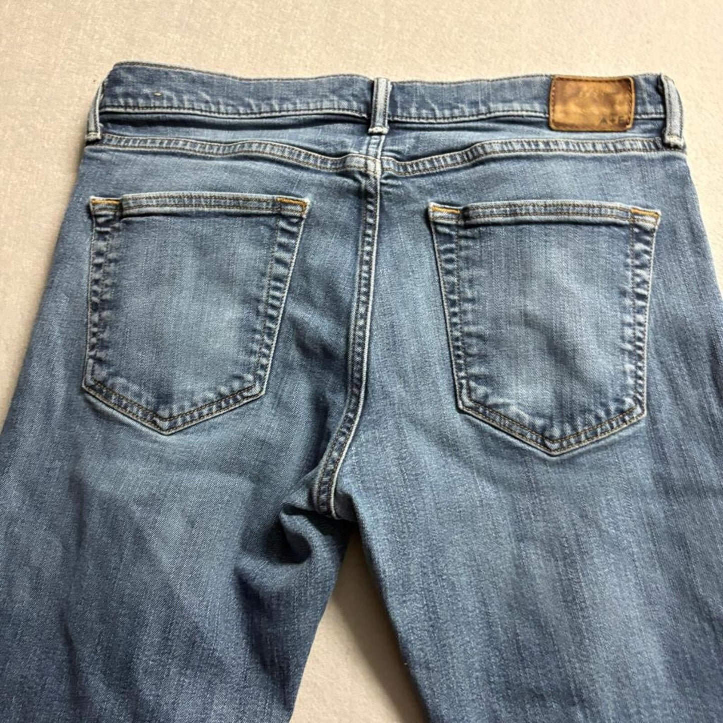 Abercrombie & Fitch Rustin Athletic Slim Jeans Mens 32x34 Blue Stretch Denim