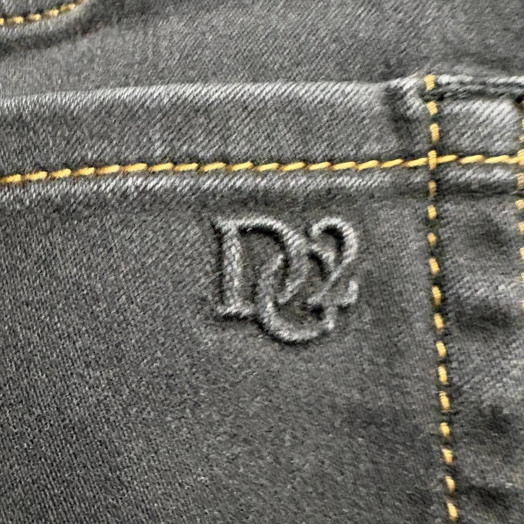 Diane Gilman DG2 Virtual Stretch Jeans Womens 10 Gray Button Fly Straight Leg