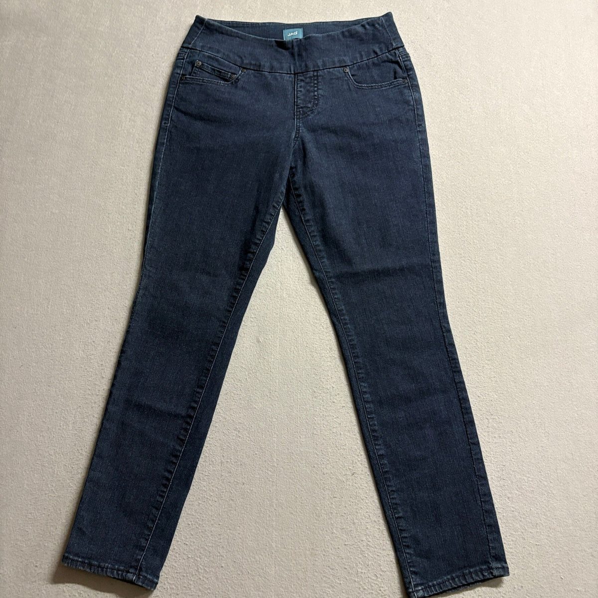 JAG Jeans Womens 8P Nora Skinny Pull On Denim Jeans Dark Wash Petite Stretch