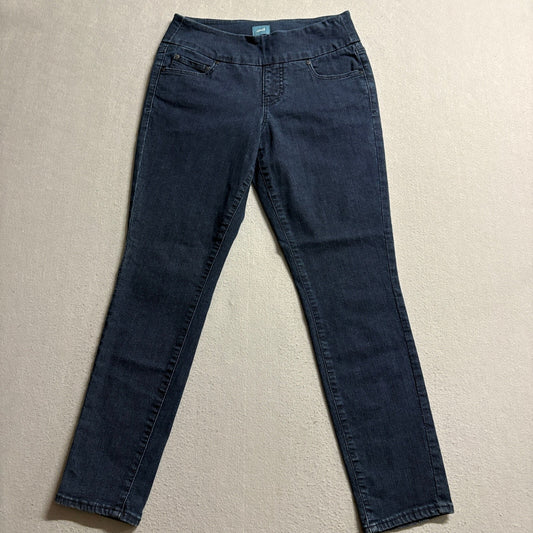 JAG Jeans Womens 8P Nora Skinny Pull On Denim Jeans Dark Wash Petite Stretch