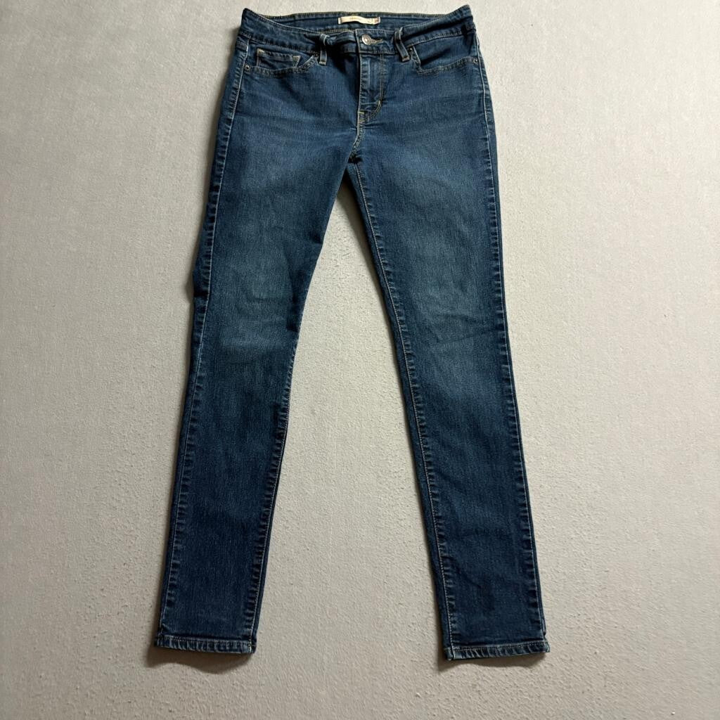 Levi's 711 Skinny Jeans Womens 26 Blue Denim Medium Wash Stretch Pants W26 L28