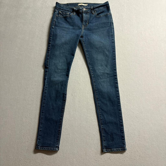 Levi's 711 Skinny Jeans Womens 26 Blue Denim Medium Wash Stretch Pants W26 L28