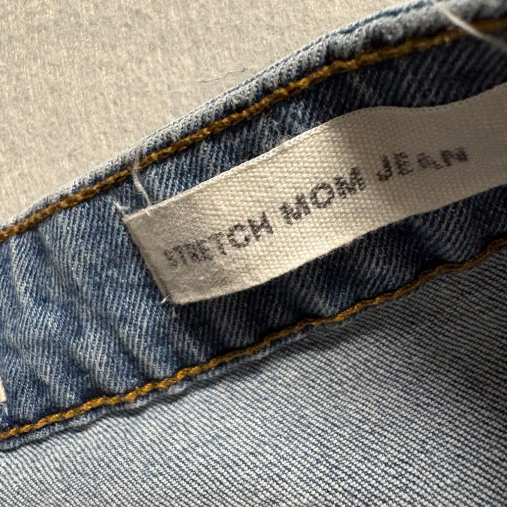 Cotton On Stretch Mom Jeans Womens US 4 Blue Denim High Rise Tapered Leg