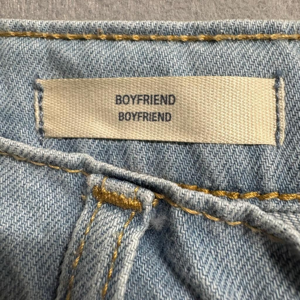 Universal Thread Boyfriend Jeans Womens 12R Light Wash Distressed Raw Hem Cotton