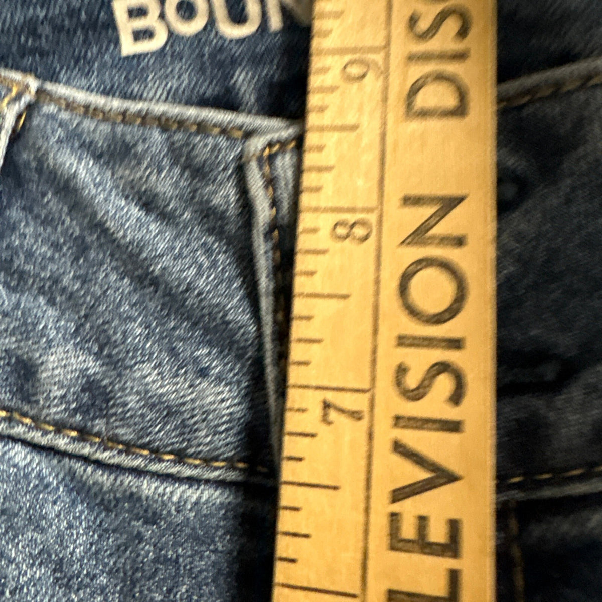 No Boundaries Flare Jeans Womens Size 2 Blue Denim Seamed Front High Rise