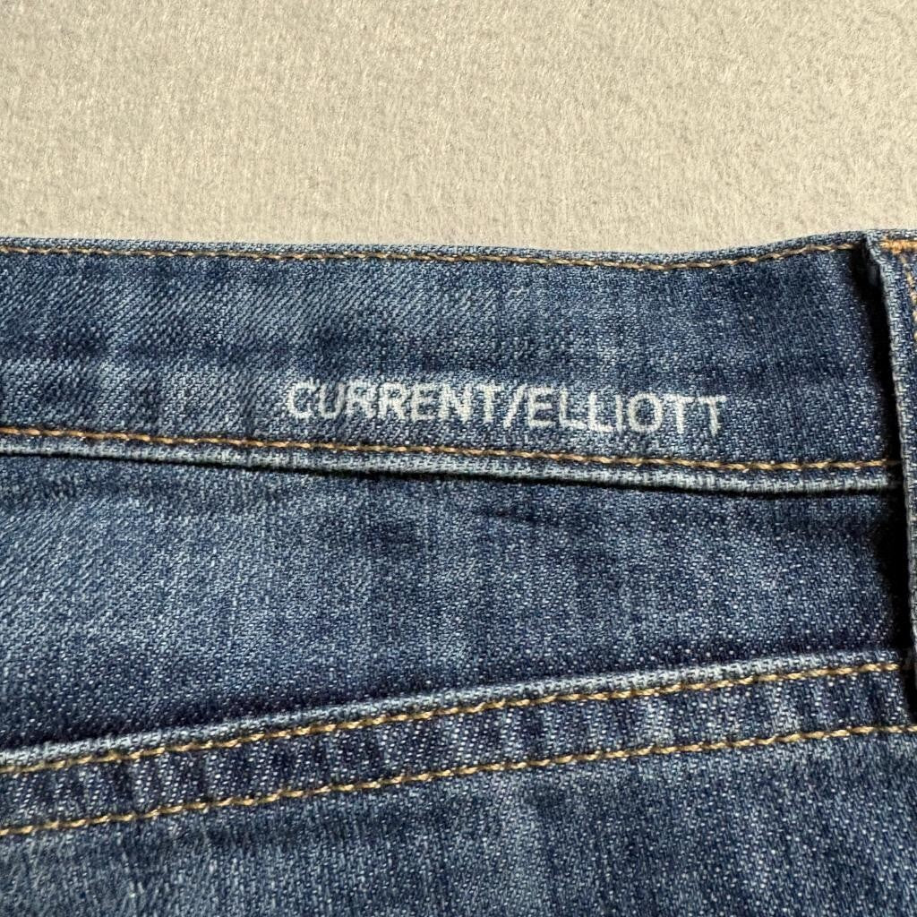 Current Elliott The Cropped Roller Jeans Womens Size 26 Wildcard Destroy Blue