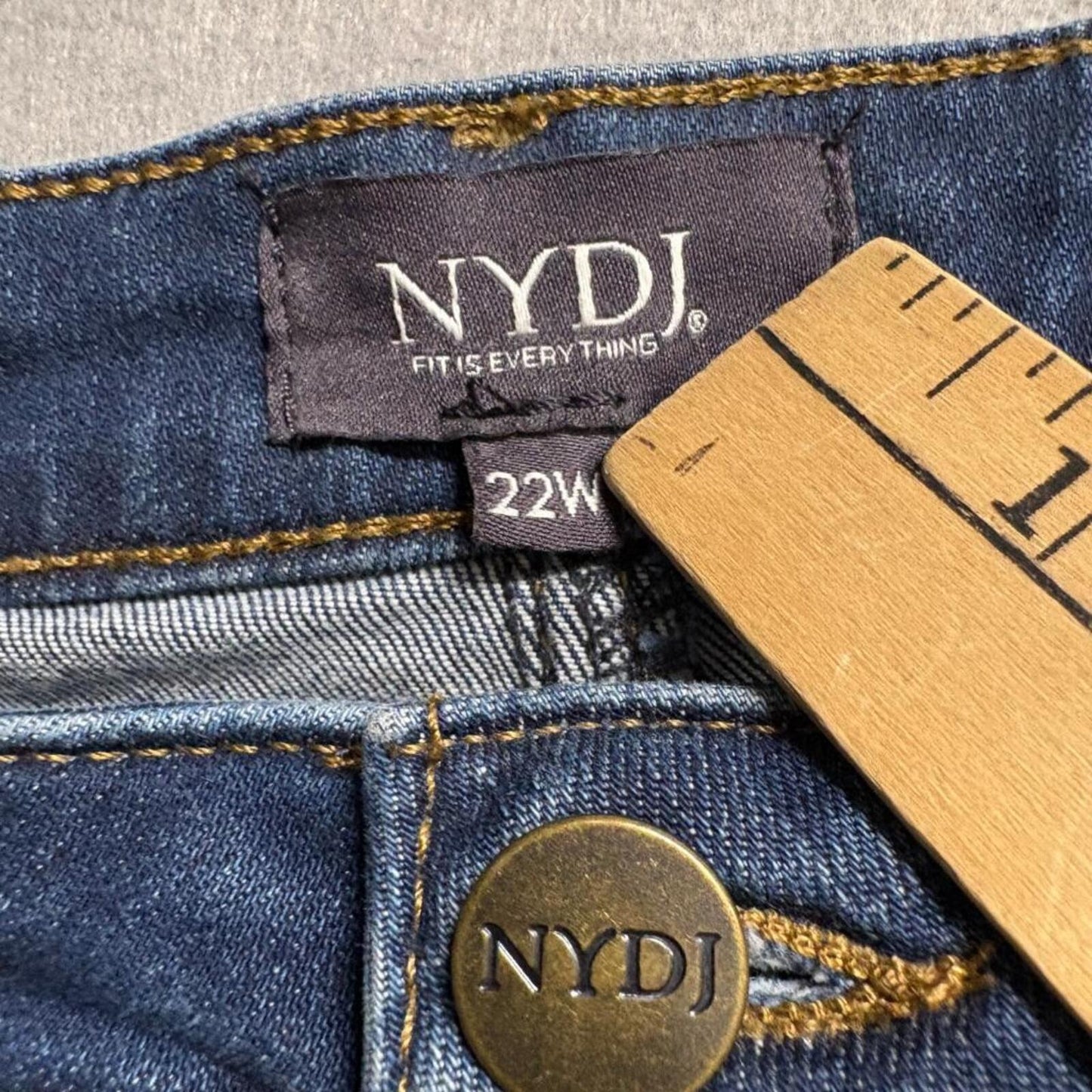 NYDJ Ami Skinny Jeans Womens 22W Blue Denim Stretch Plus Size