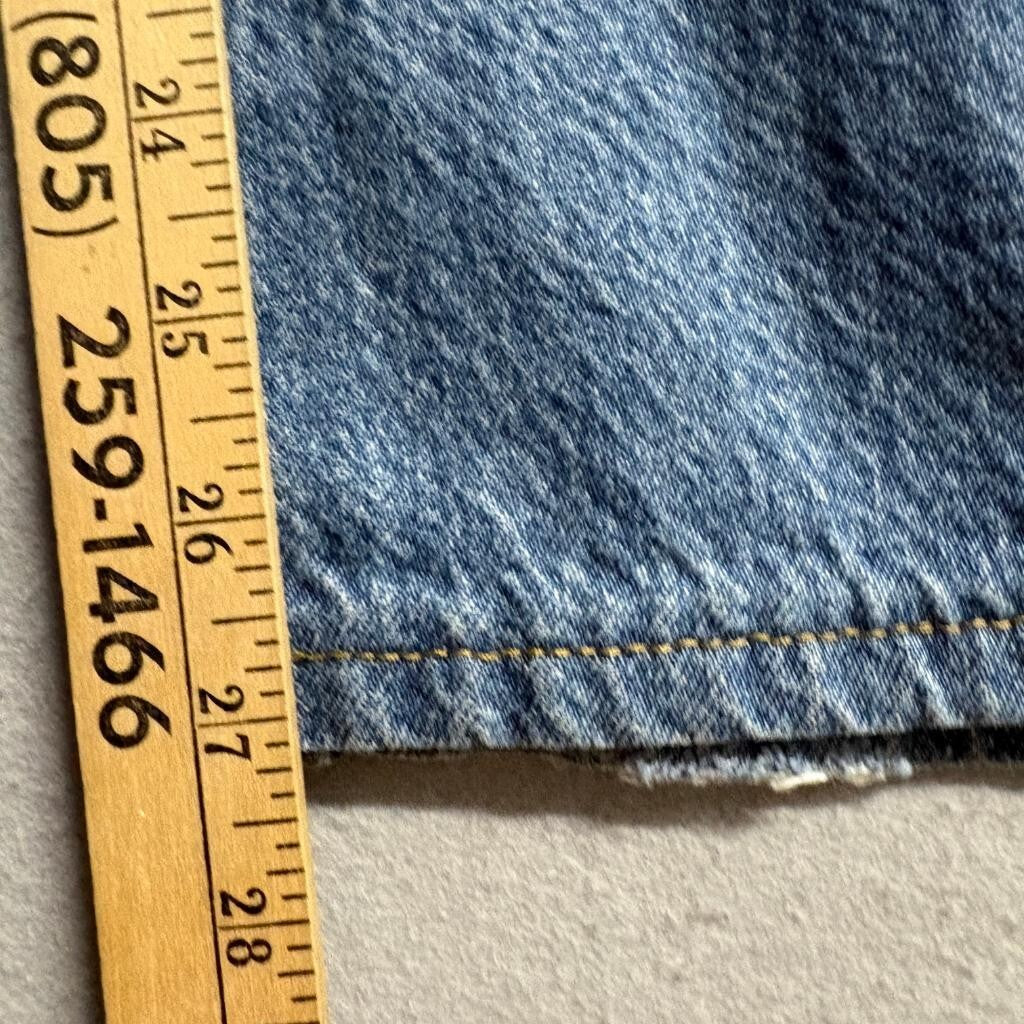 Cotton On Relaxed Cargo Jeans Womens Size 28 Blue Denim Wide Leg High Rise Flaw