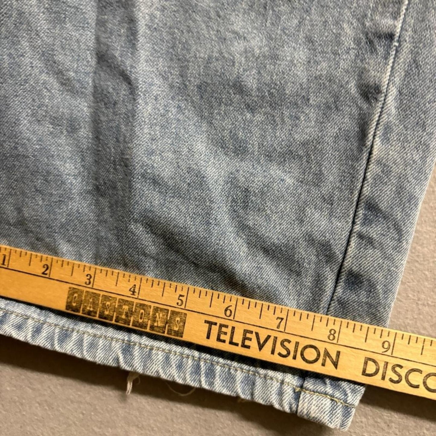 Simple Society Cargo Jeans Womens M Medium Blue Denim Elastic Waist Wide Leg