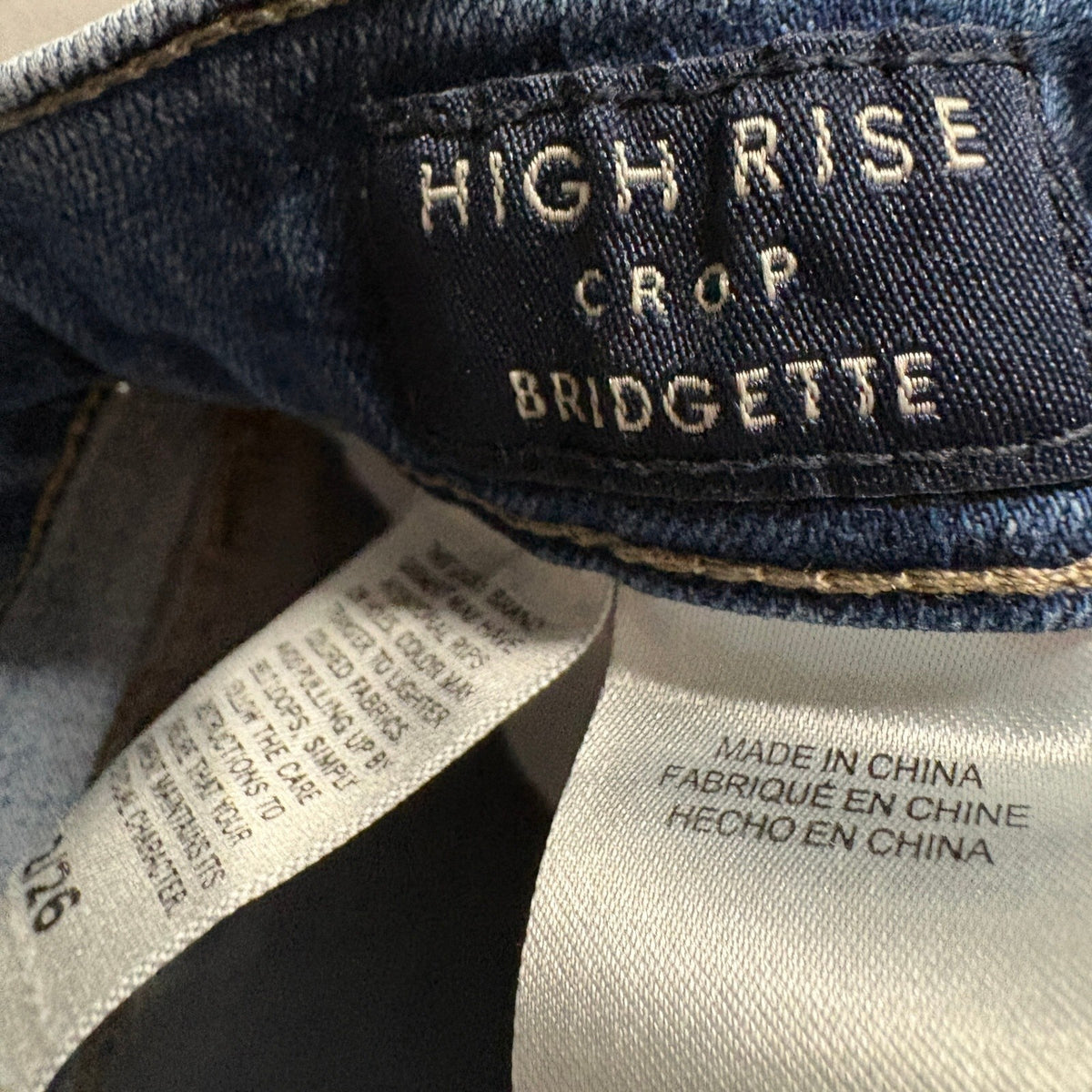 Lucky Brand Bridgette High Rise Crop Jeans Womens Size 2 26 Blue Distressed