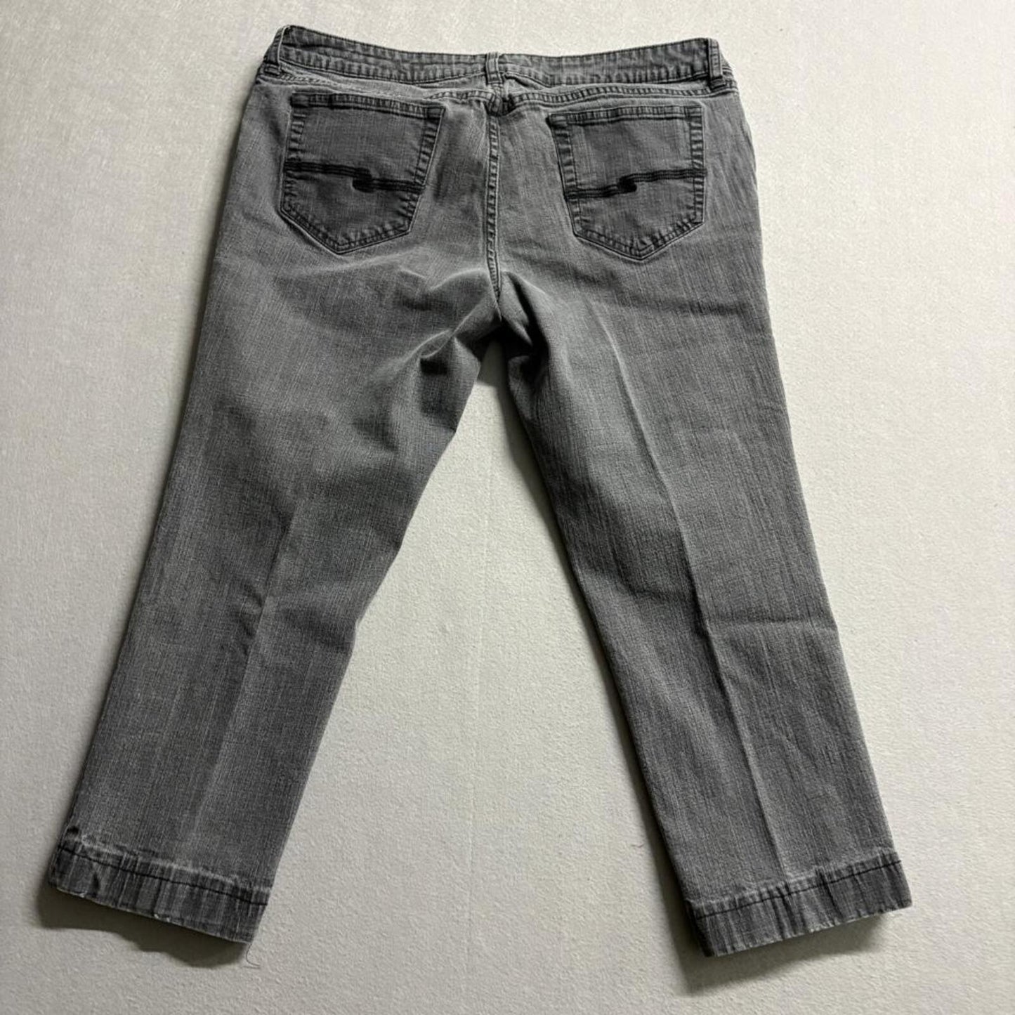 Arizona Jean Co Womens Size 17 Long Gray Skinny Jeans Stretch Denim