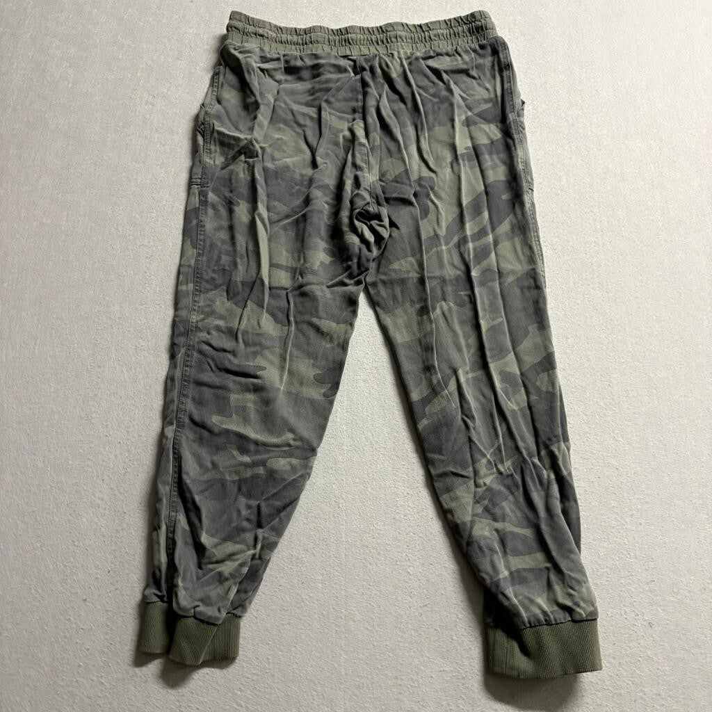 Splendid Camo Joggers Womens Small Green Camouflage Rayon Drawstring Pants