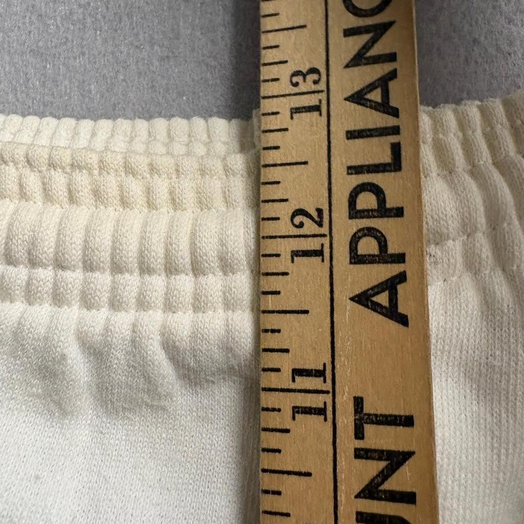 Vintage JE Morgan Sweat Shorts Mens Large White Cotton Blend Fleece Made in USA
