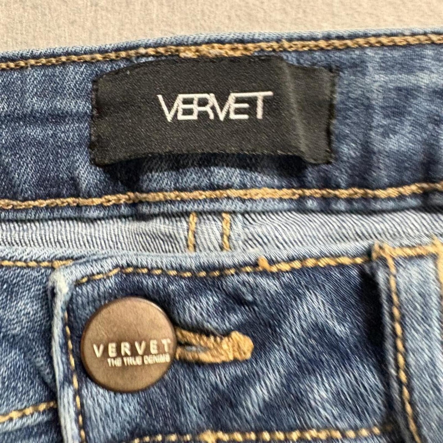 Vervet Ankle Skinny Jeans Womens 27 Distressed Frayed Asymmetric Hem Stretch