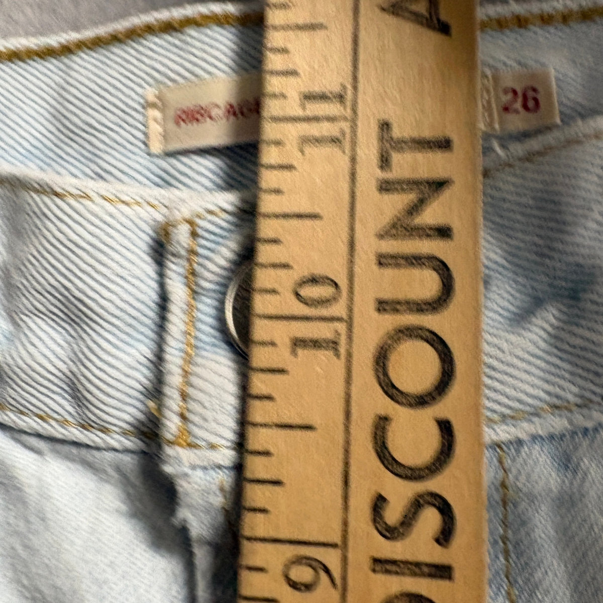 Levi's Ribcage Straight Ankle Jeans Womens 26 Light Wash Distressed Ripped Denim