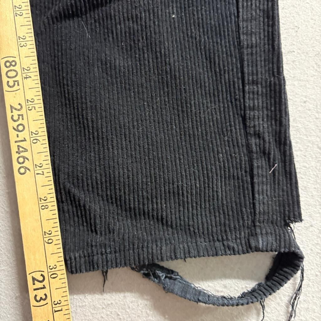Empyre Tori Corduroy Pants Womens Size 2 Black Skate Streetwear Wide Leg