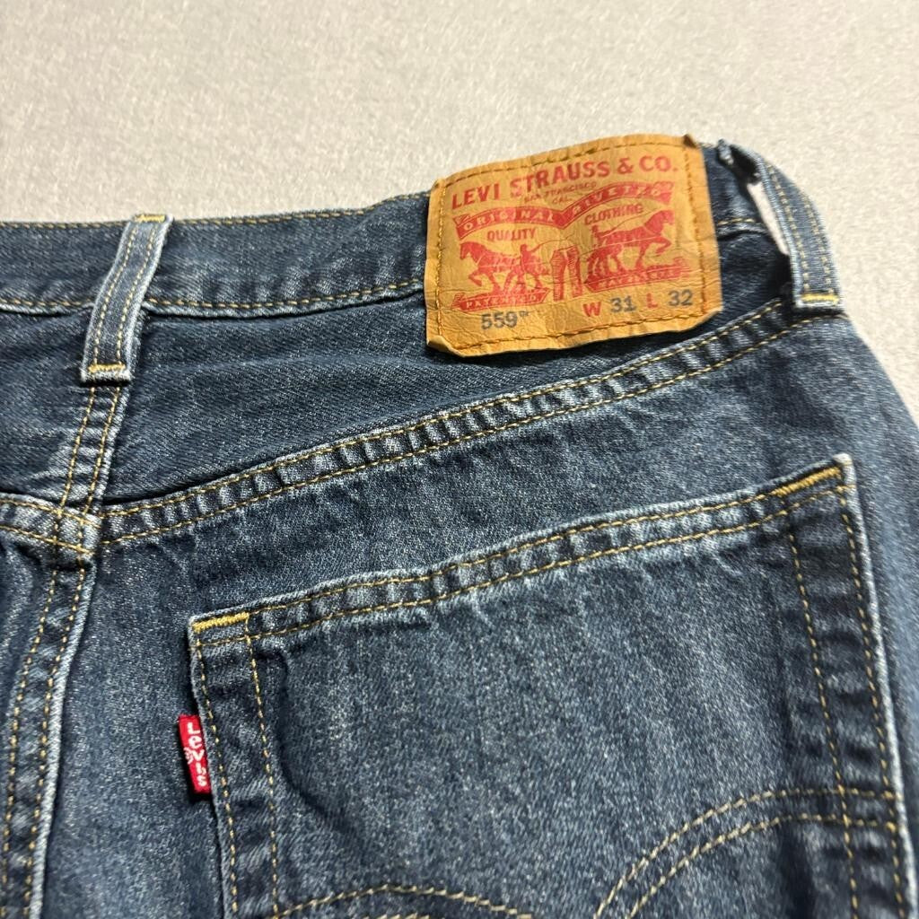 Levis 559 Relaxed Straight Jeans Mens 31x32 Blue Denim Pants