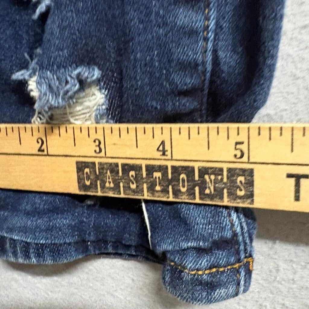 VIP Jeans Womens Size 17 18 Distressed Ripped Skinny Denim Blue Stretch Plus