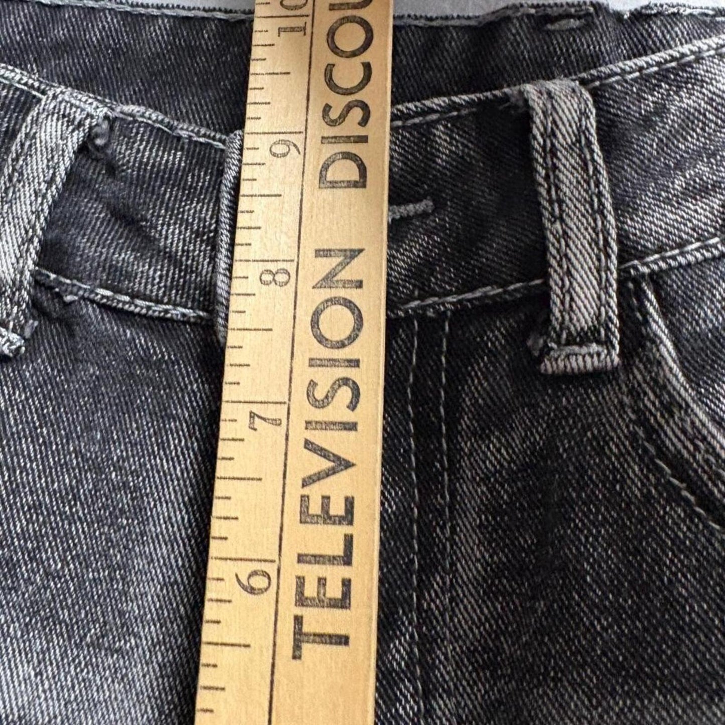Shein Jeans Womens Size 6 Gray Acid Wash Wide Leg High Rise Denim Pants
