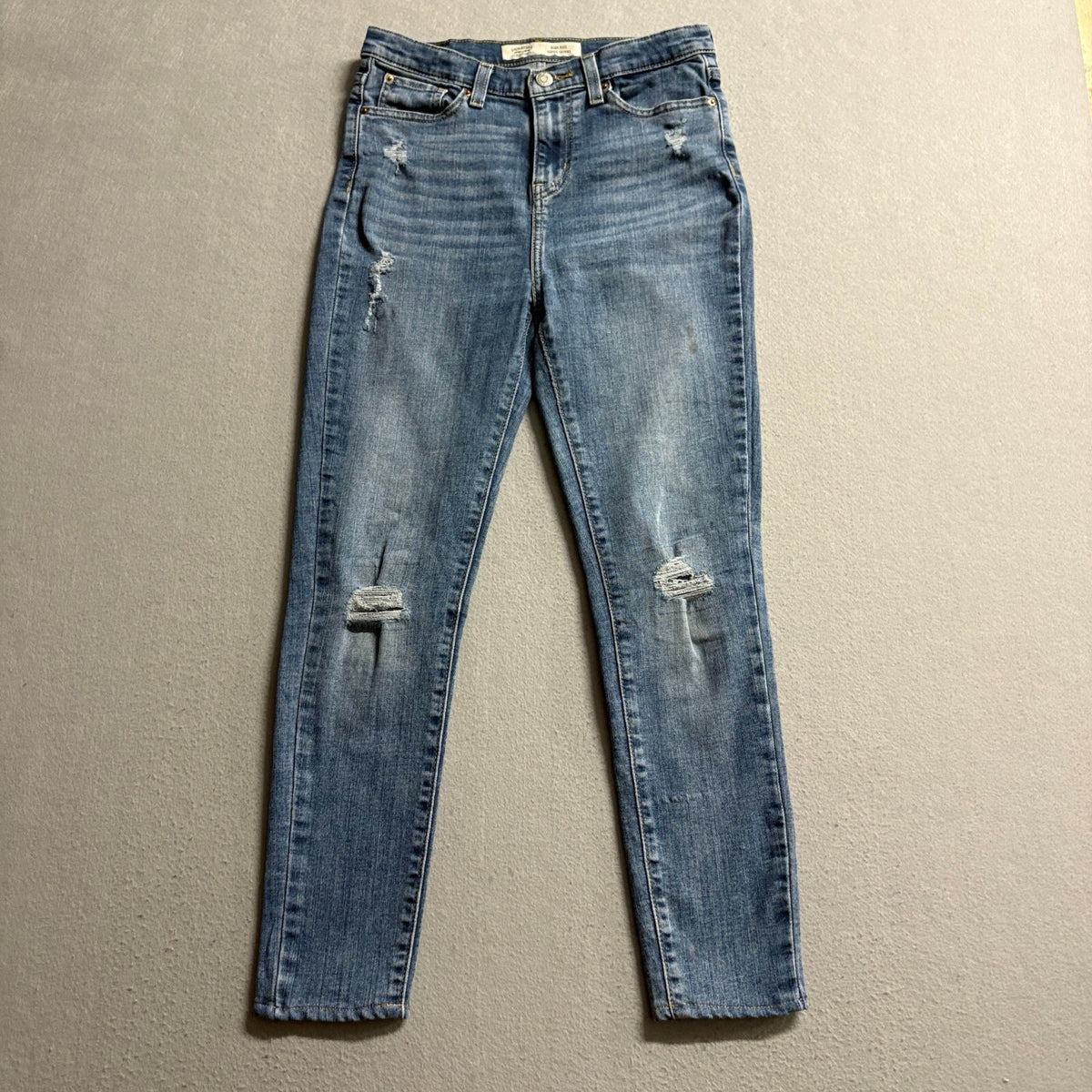 Signature by Levi Strauss Women Size 16 High Rise Super Skinny Distressed Jeans