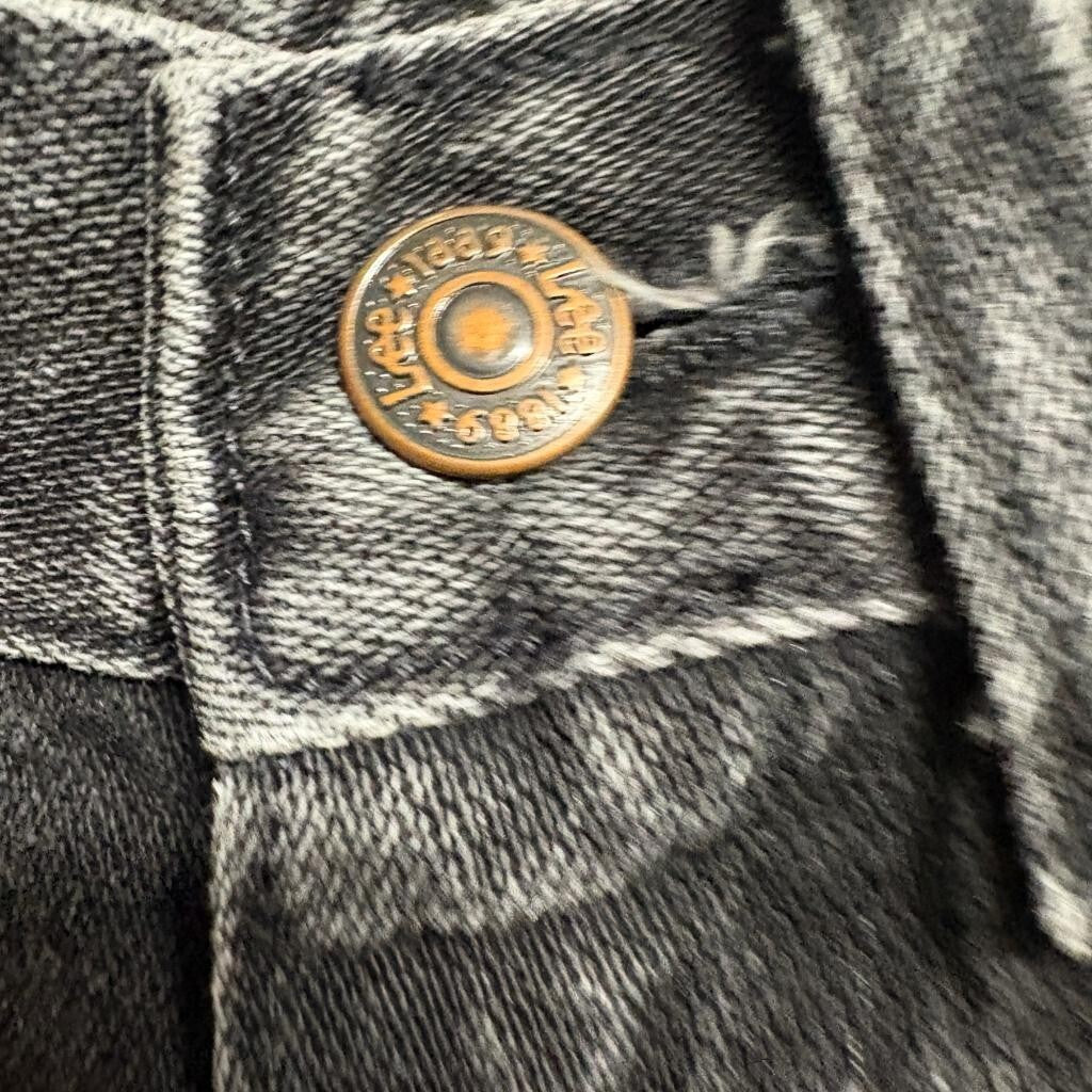 Vintage Lee Jeans Womens 8 Black Acid Wash High Rise Tapered Mom Denim Made in