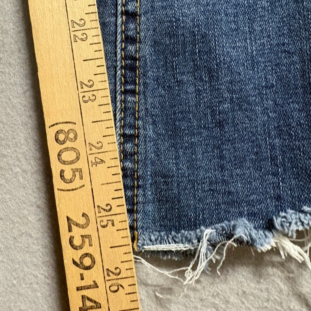 kensie Jeans Womens Size 6 28 The Flare Crop Blue Raw Hem Stretch Denim Pants