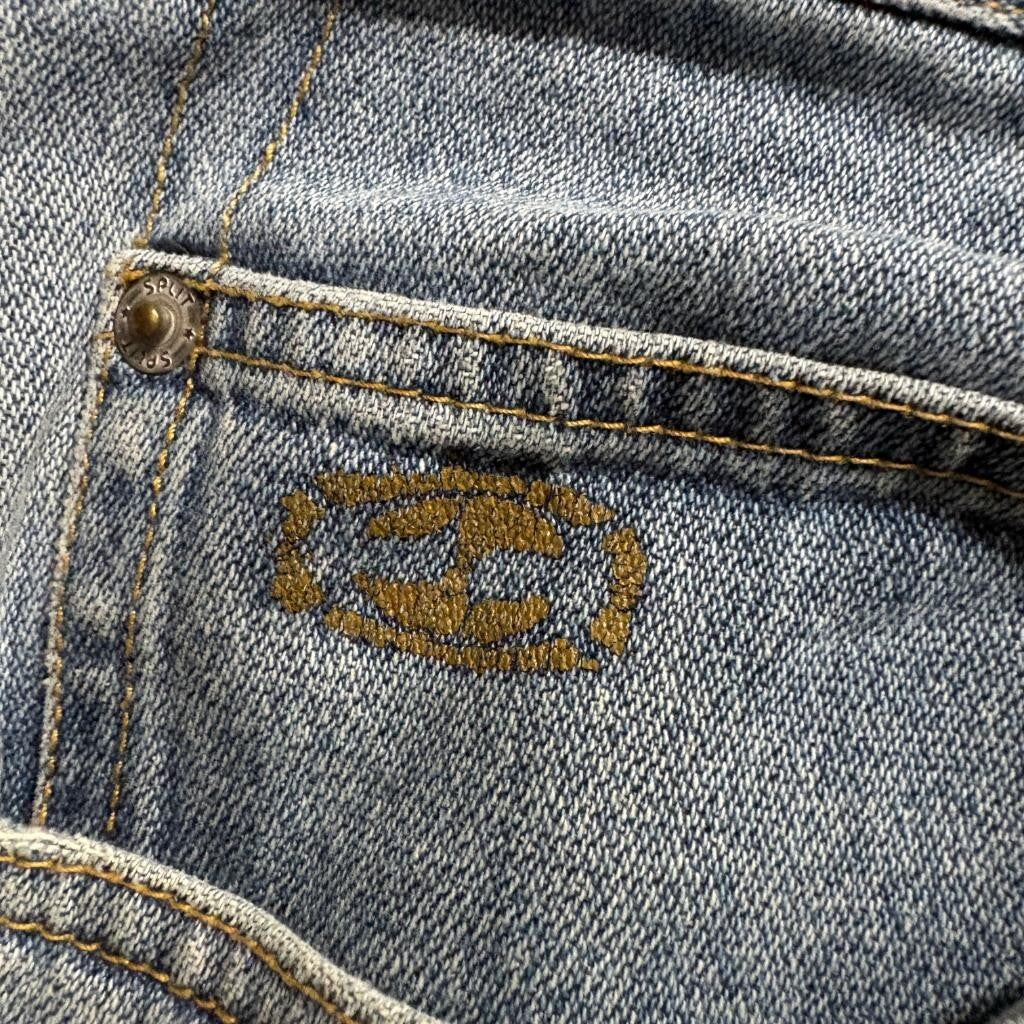 Vintage Split Skateboarding Jeans Mens 36 Blue Denim Baggy Skate Y2K 90s