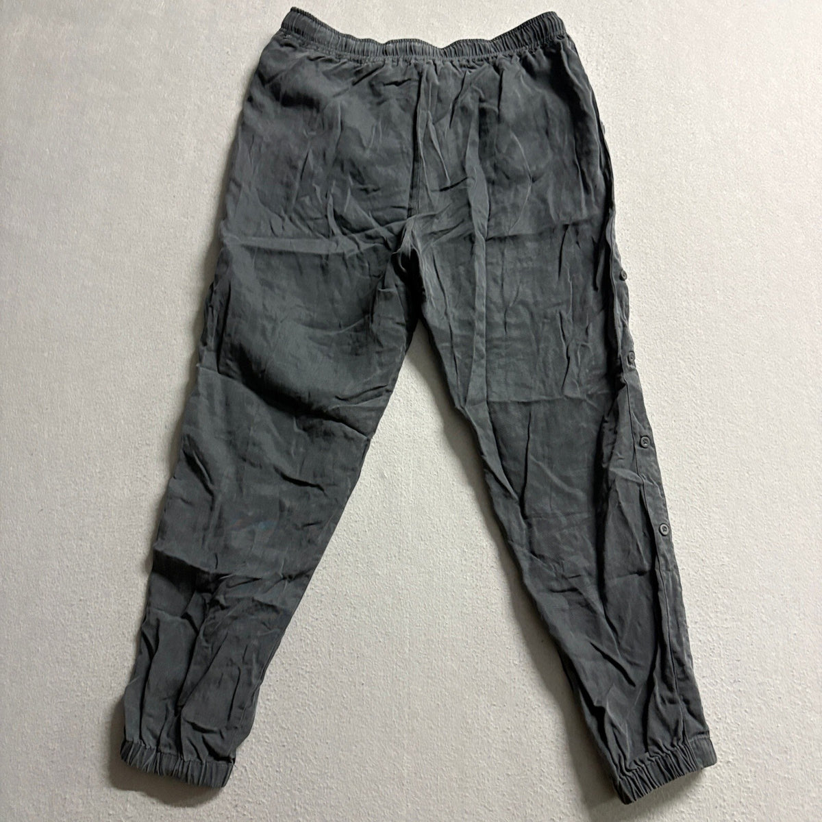 Cloth & Stone Womens Tencel Jogger Pants Size XS Dark Gray Side Button