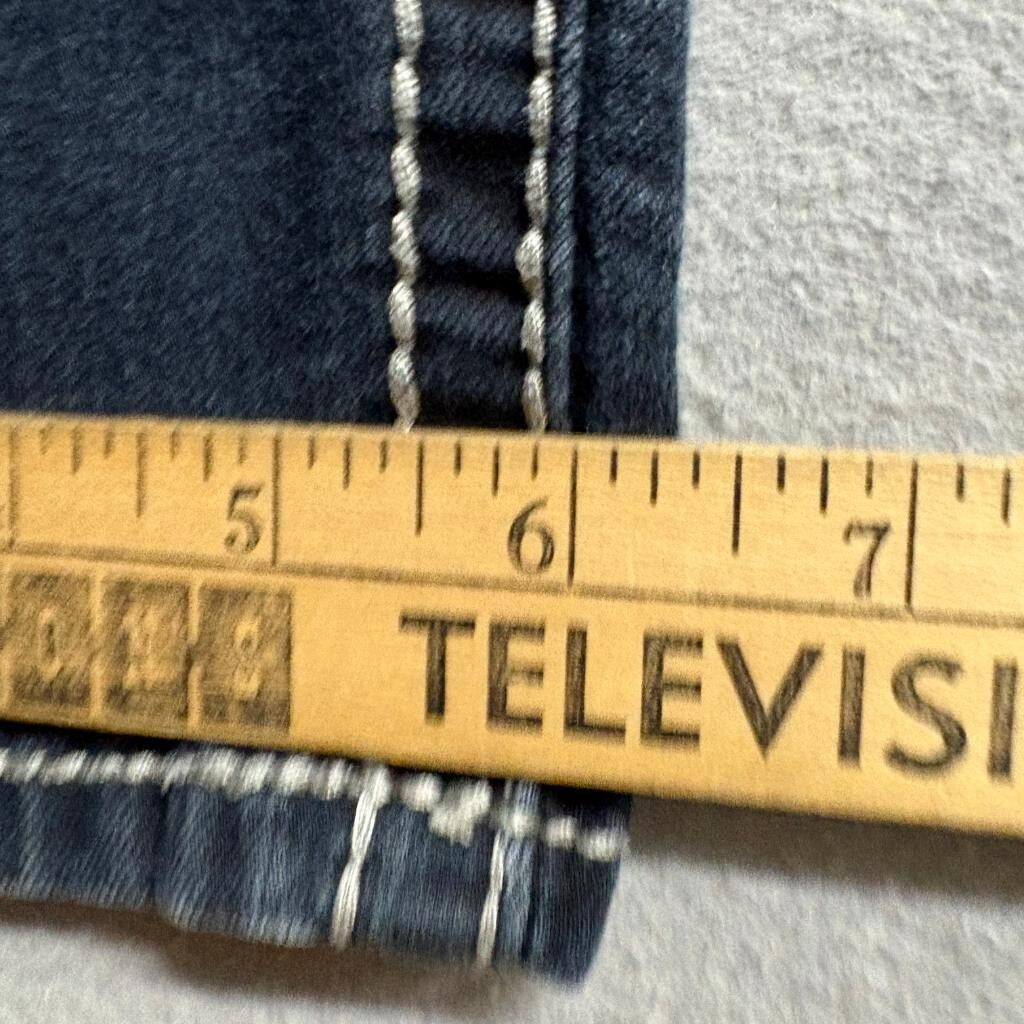 Maurices Skinny Jeans Womens XL Dark Wash Thick Stitch Stretch Denim Blue