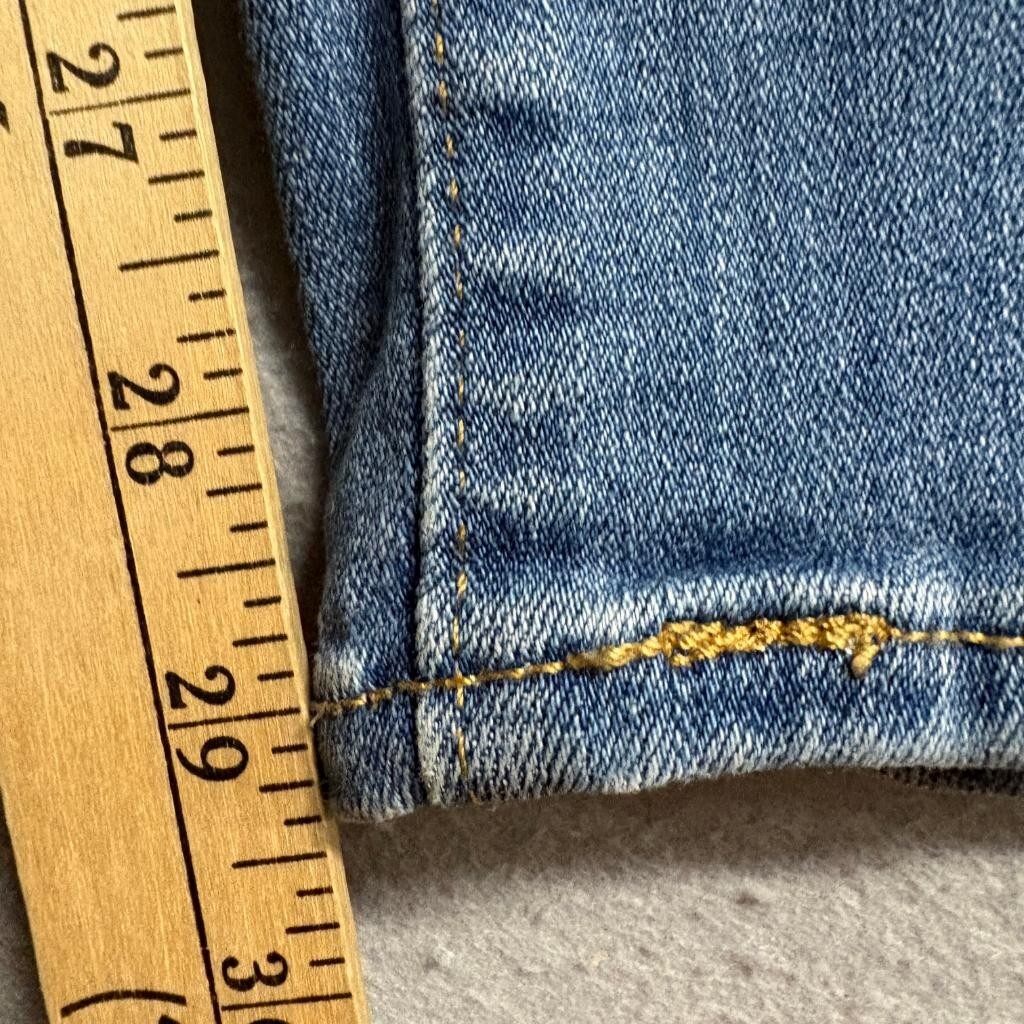 Levi's 721 High Rise Skinny Jeans Womens Size 33 Distressed Blue Denim
