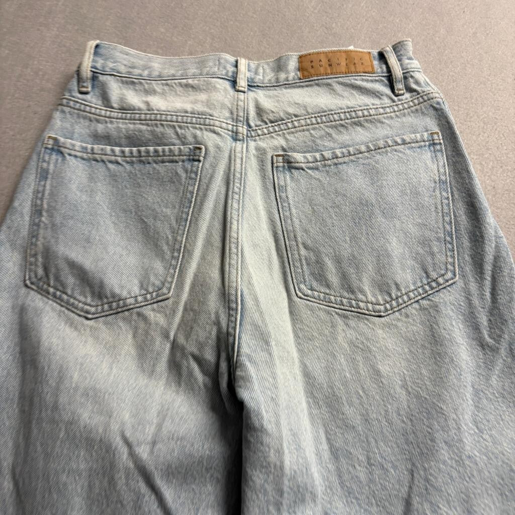 PacSun Dad Jean Womens Size 28 Light Wash Distressed Ripped Denim High Rise