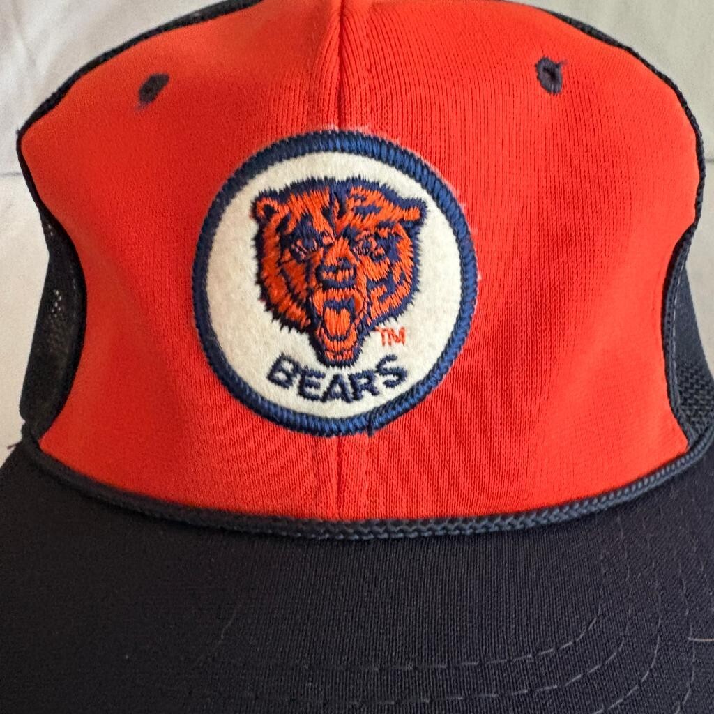 Vintage Chicago Bears Sports Specialties Trucker Hat Snapback Cap Orange Navy