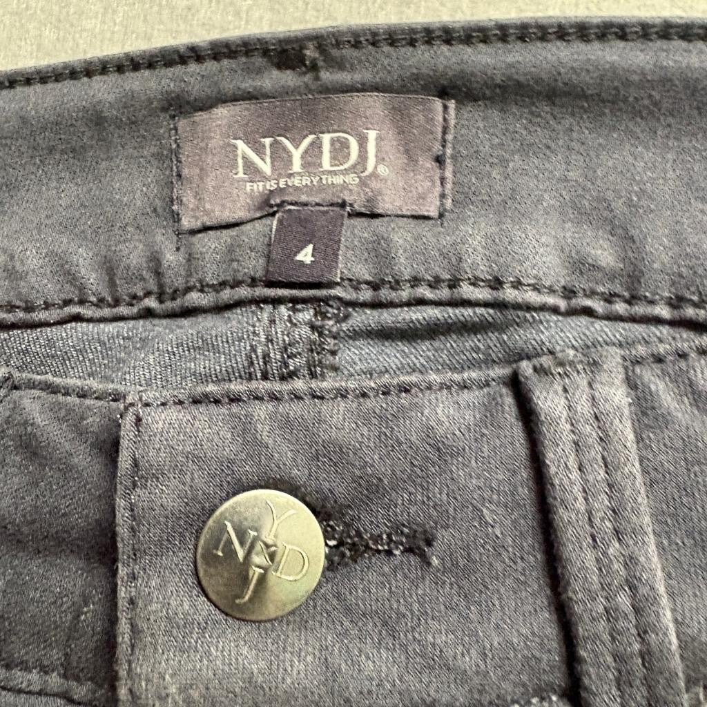 NYDJ Marilyn Straight Jeans Womens Size 4 Gray Cotton Blend Denim Stretch Pants