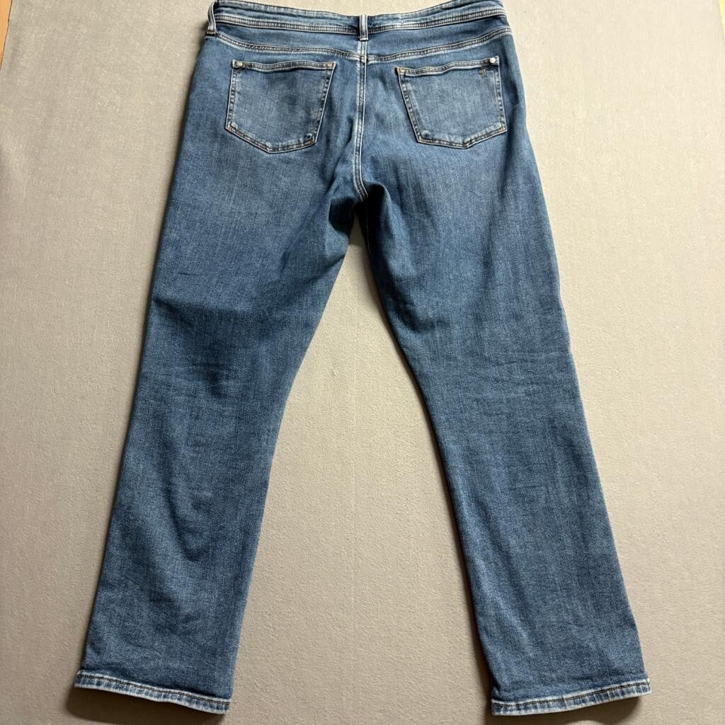 Pilcro and the Letterpress Jeans Womens 33 Blue Denim Straight Leg Mid Rise