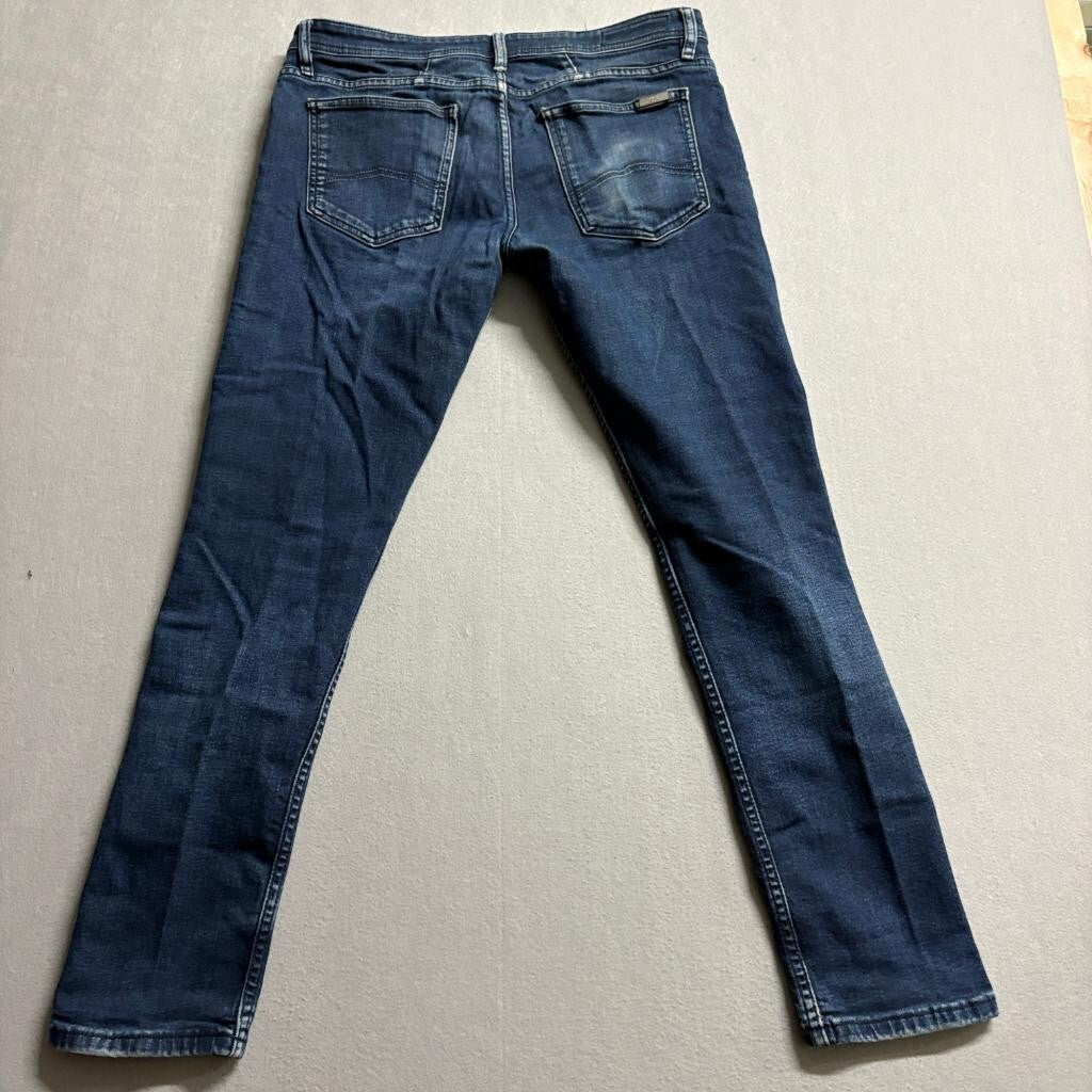 Armani Exchange Jeans Mens 34 Blue Denim Skinny Fit Stretch Dark Wash