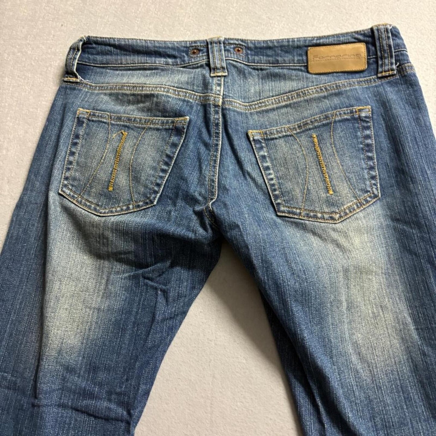 Fornarina Mia Jeans Womens 31 Blue Denim Low Rise Skinny Ankle Zip Stretch Italy