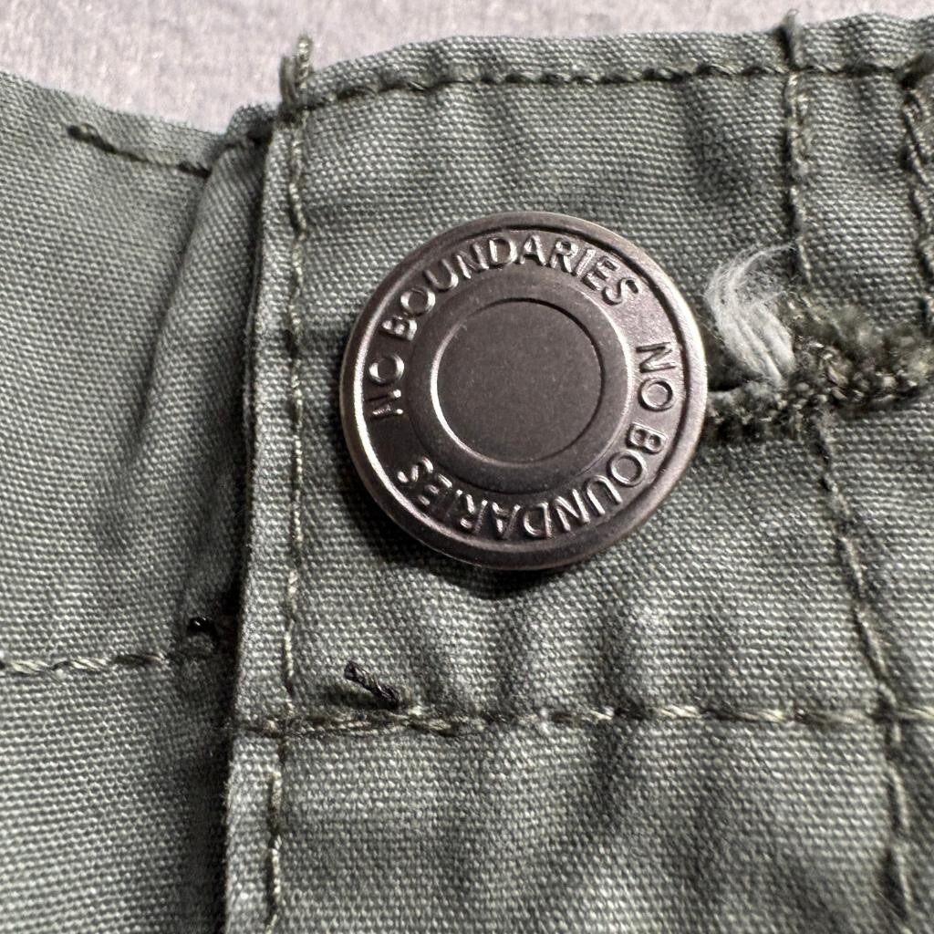 No Boundaries Cargo Pants Womens XXL 20 Green Cotton Wide Leg Utility Y2K