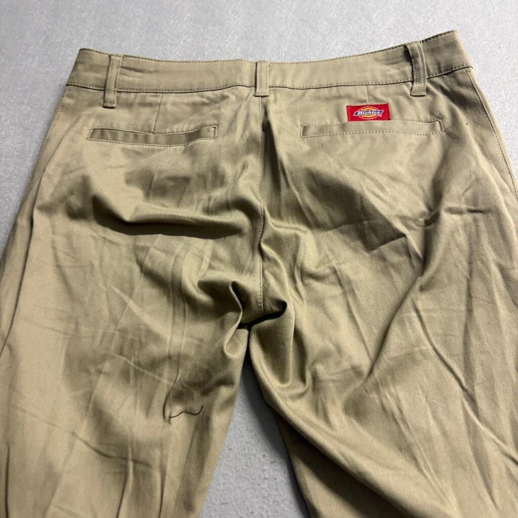Dickies Girl Khaki Chino Pants Womens Size 9 Tan Stretch Bootcut Low Rise Work
